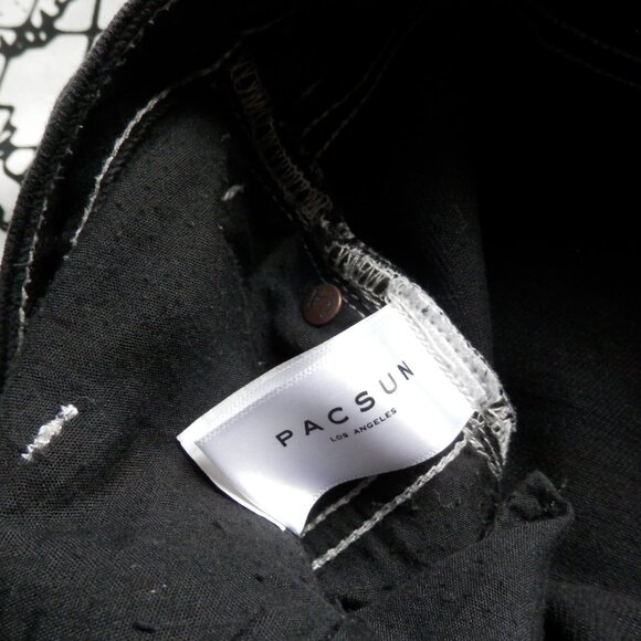 PacSun || Distressed Black Denim Mini Skirt  - Picture 6 of 7